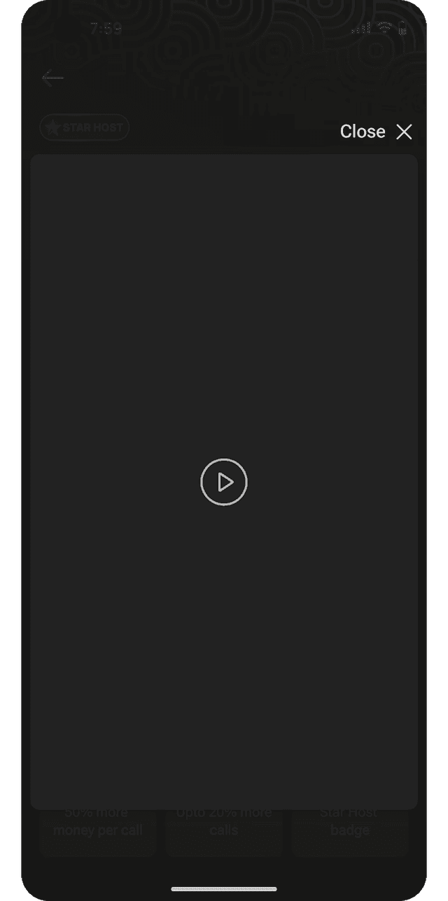 Star Host page intro video
